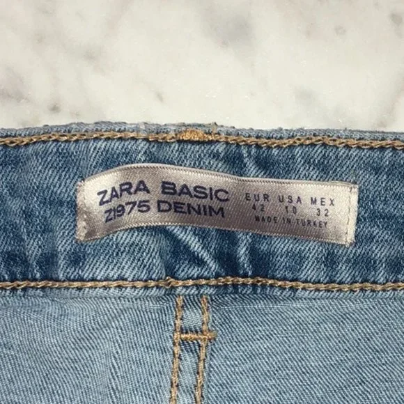 ZARA- Blue Distressed Jeans - Picture 5 of 9